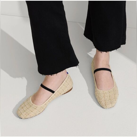 Rothy’s The Max Square Toe Mary Jane ballet Flats in cream. 10.5 - Picture 3 of 17